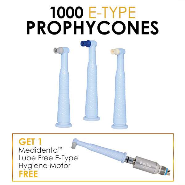 Medidenta - Bulk Deals - ProphyCone Deal with FREE E-Type Handpiece Motor