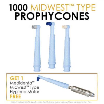 medidenta - hygiene - ProphyCone Deal and FREE Midwest Handpiece Motor
