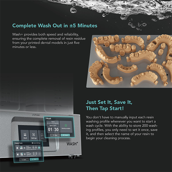 Medidenta - 3D Printing - Curing & Wash - Phrozen WASH+ Post Processing Unit w/ US Cable 07